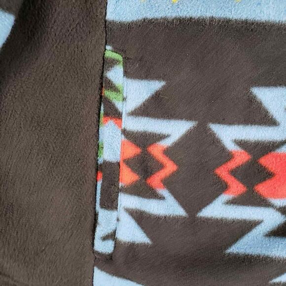 Chaps Sport Fleece Jacket Plus Size 3X Aztec Southwestern Full Zip LS - Picture 5 of 11